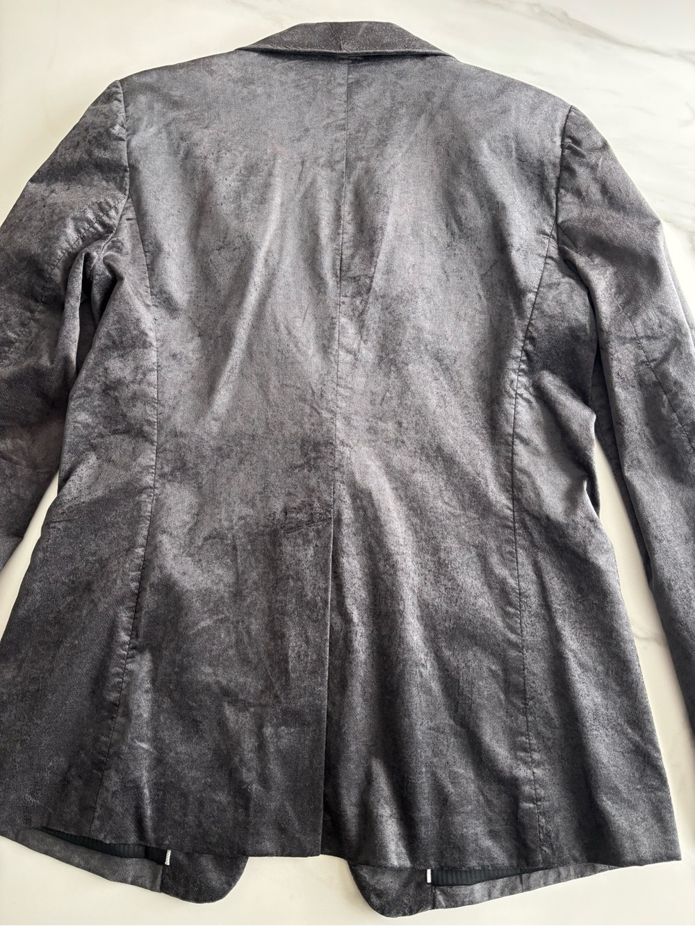 Club Monaco Gray Velvet-Look Blazer gray sz US 8 - Picture 5 of 13